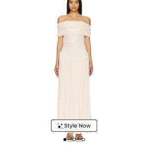 Lioness Drop Waist Cream Dress (baby bump friendly!) NEVER WORN